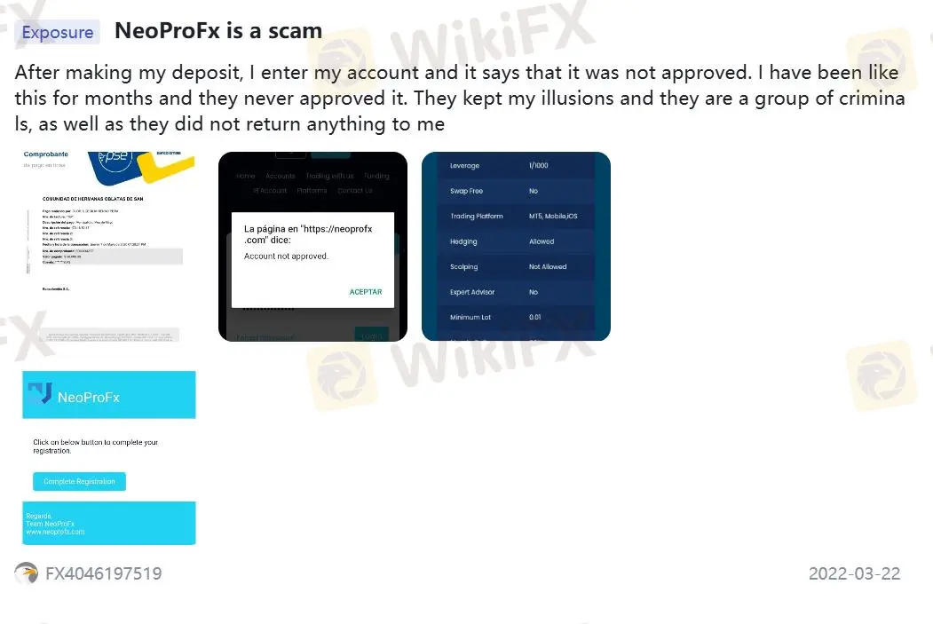 รีวิวลบ xx บน WikiFX