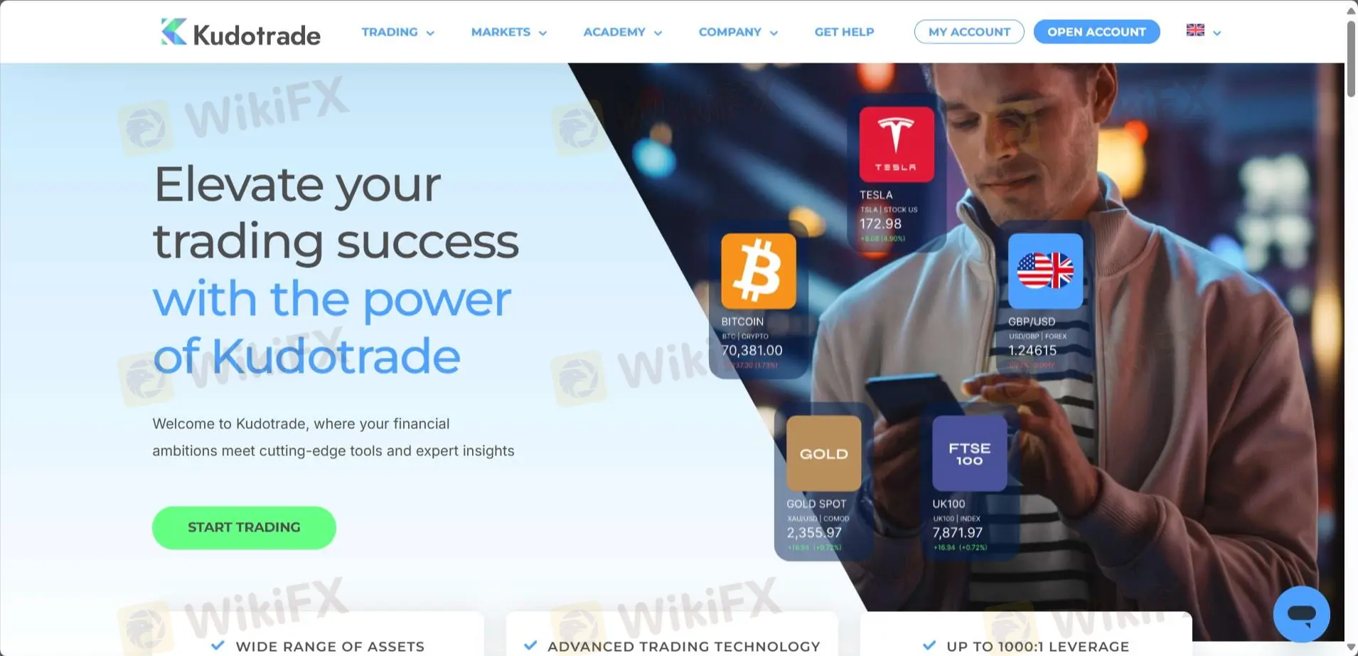 Kudotrade's homepage