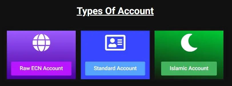 Types de compte Types de compte