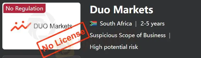 Duo Markets 是否合法？