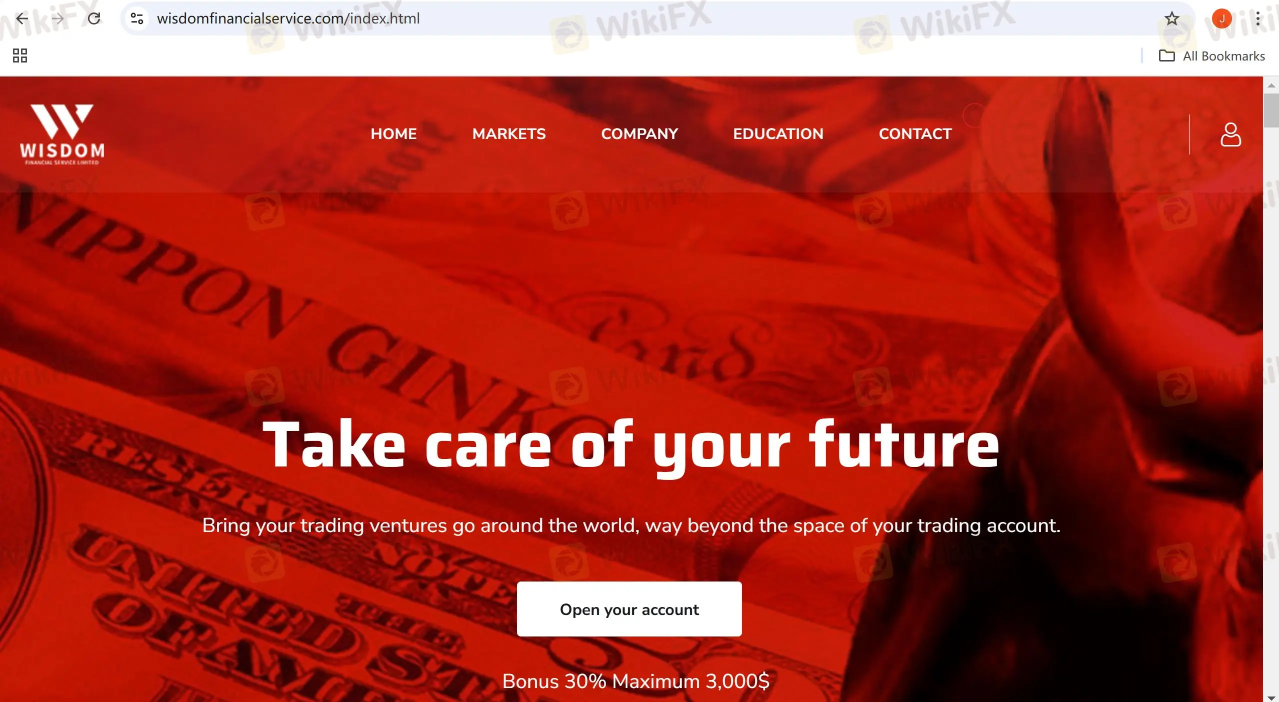 Wisdom Financial Service's homepage