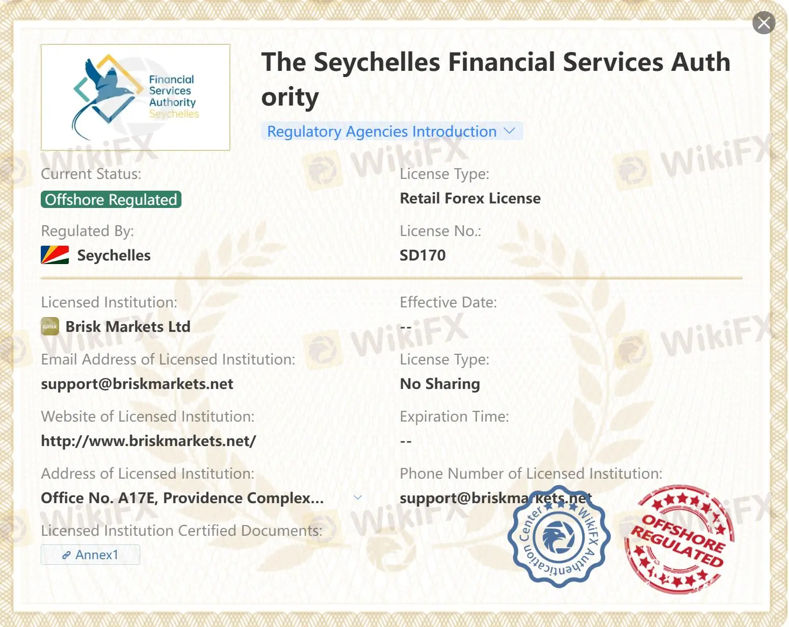 FSA tarafından offshore düzenlemeli