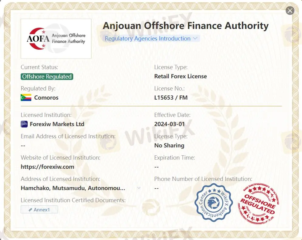 Offshore regulated by AOFA