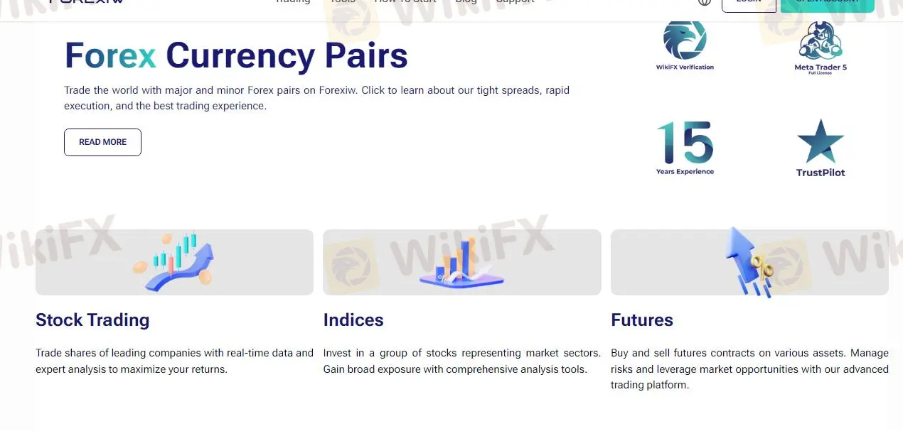 Tôi có thể giao dịch gì trên Forexiw?