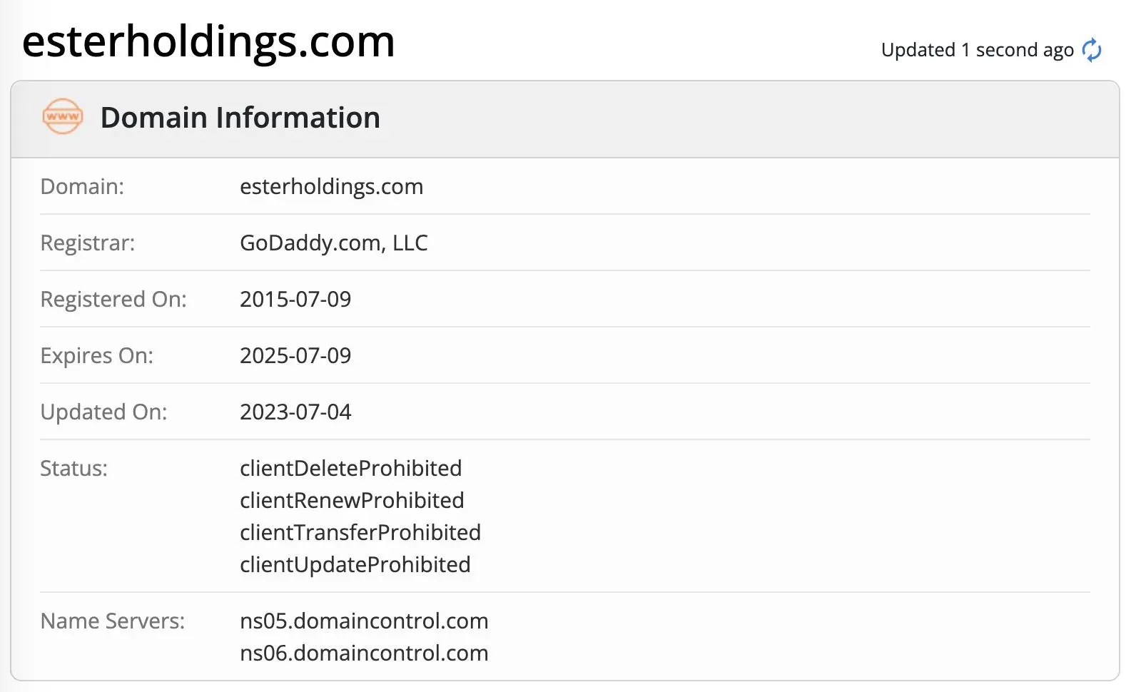 Domain information Domain information