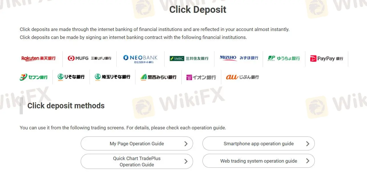 Click deposit