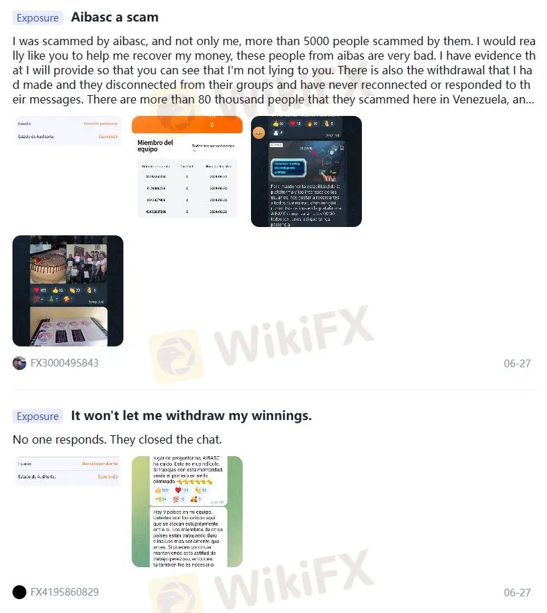 Negative Aibascny Reviews on WikiFX Negative Aibascny Reviews on WikiFX