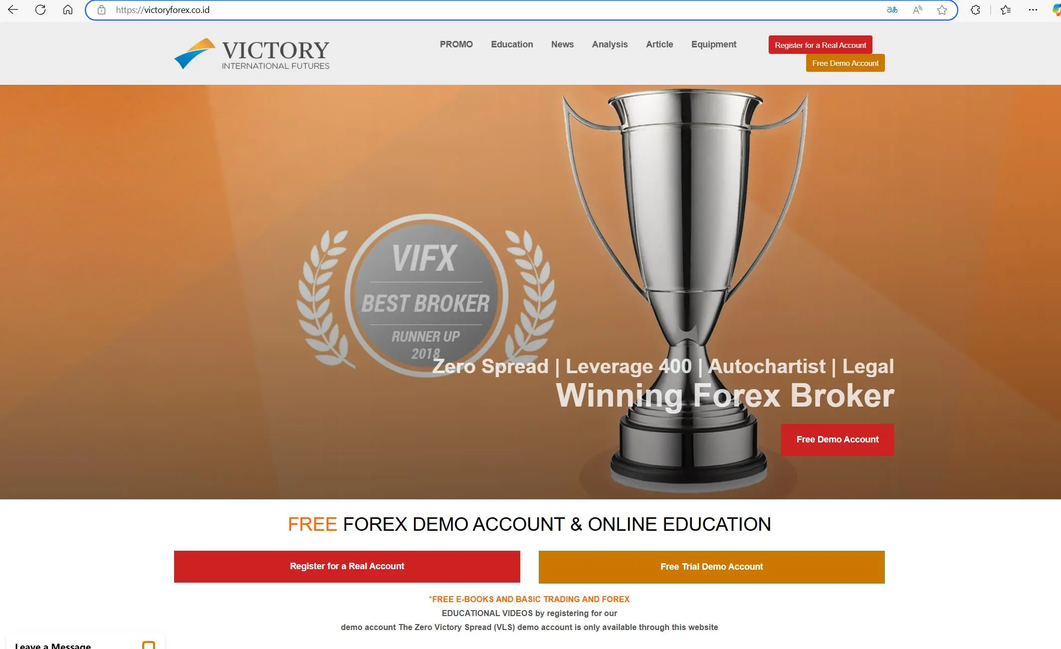 Victory International Futures الصفحة الرئيسية