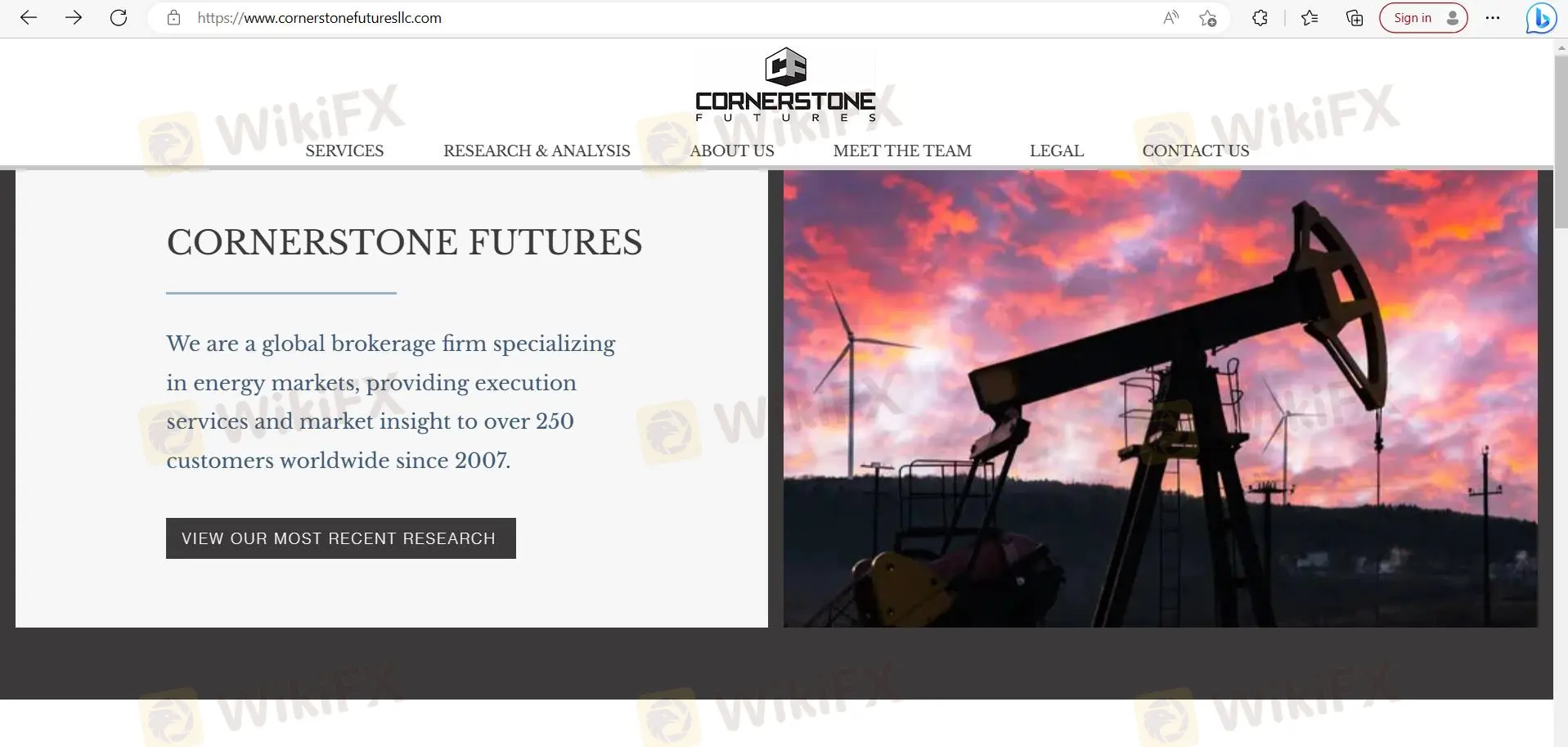 Cornerstone Futures' домашняя страница