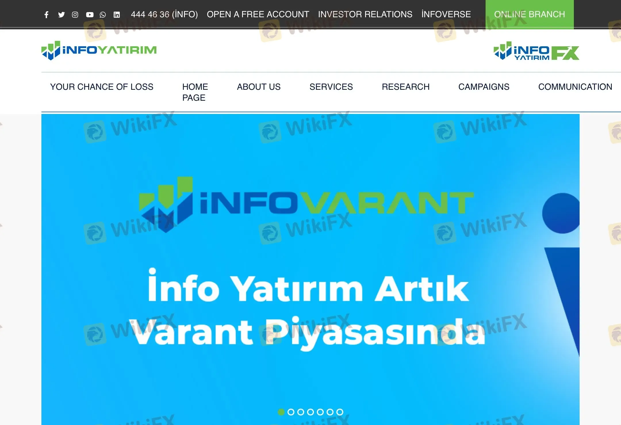 INFO YATIRIMのホームページ