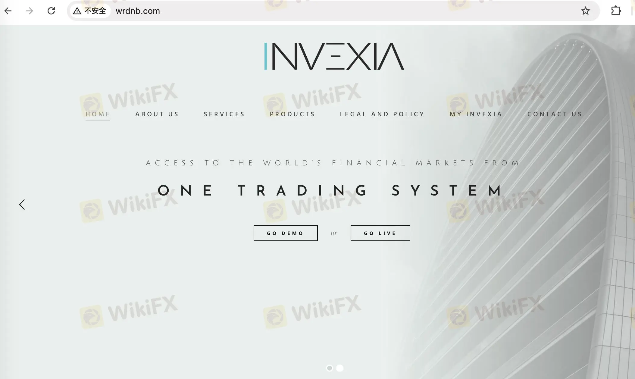 INVEXIA's homepage