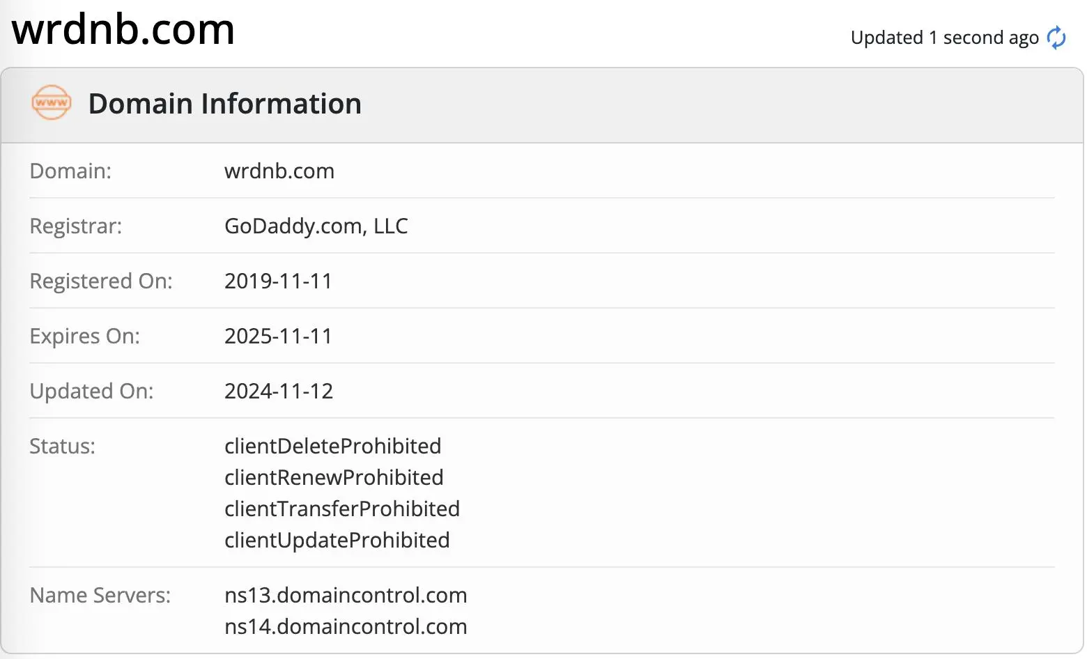 Domain information Domain information