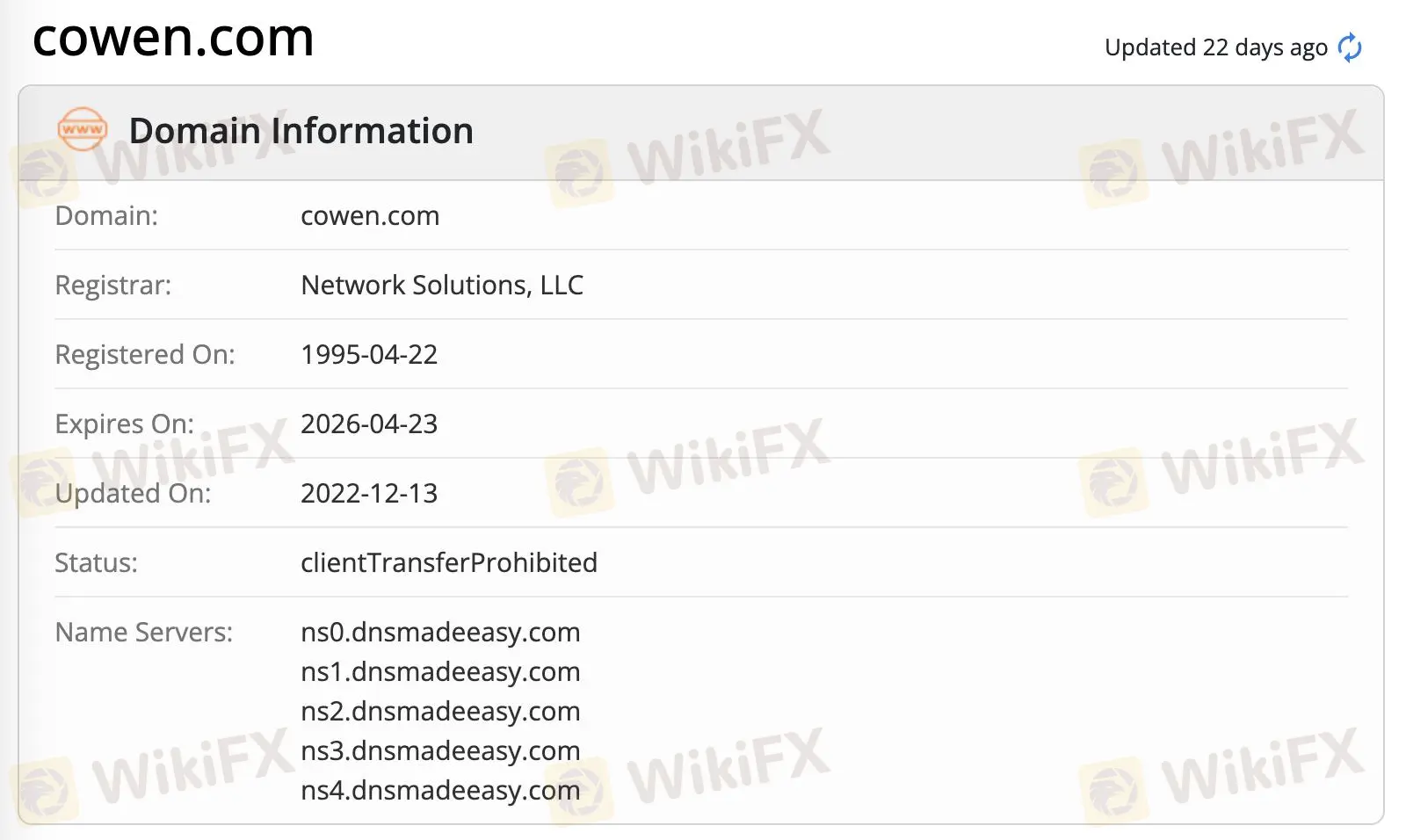 Domain information