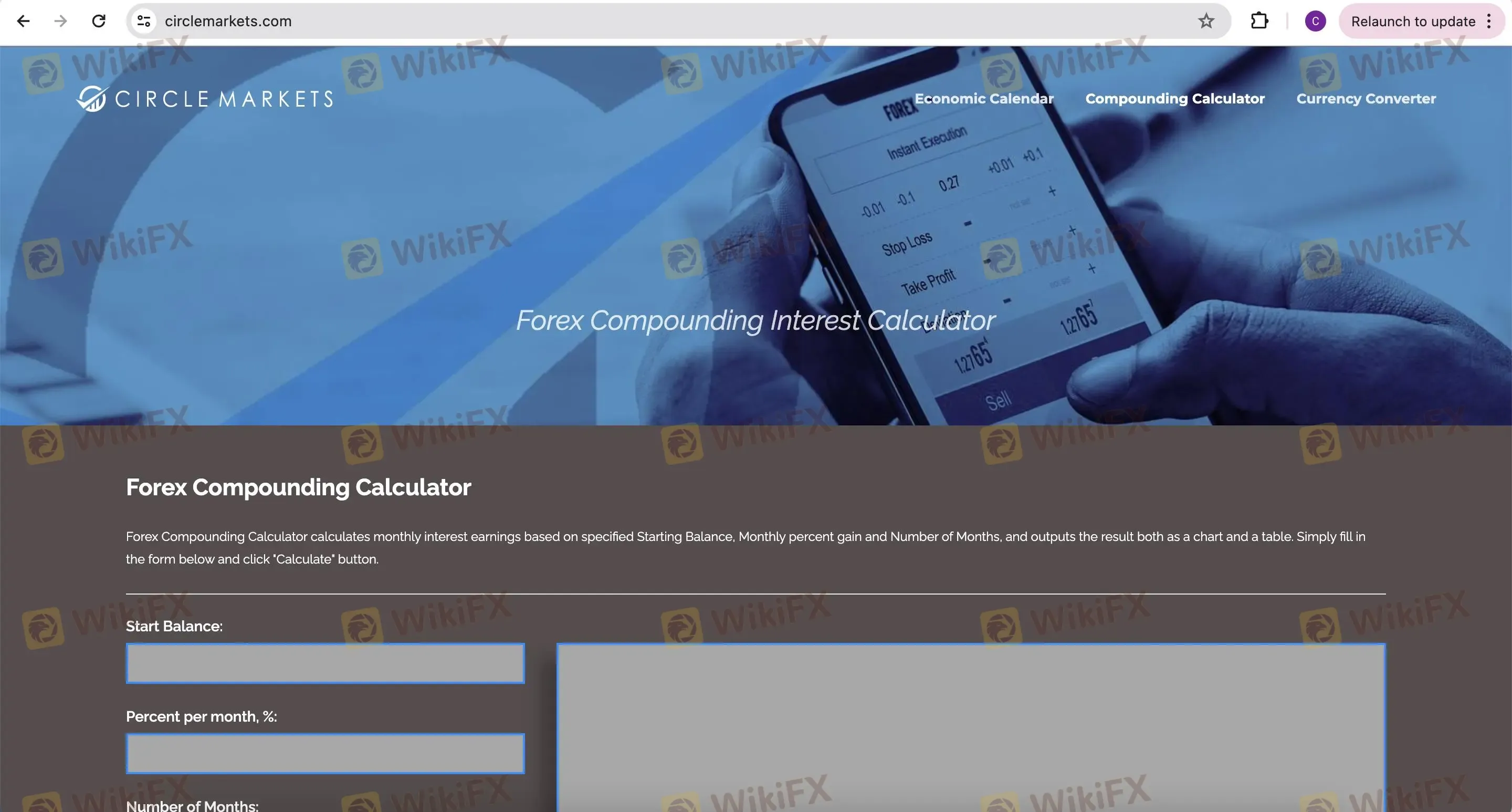 Circle Markets' homepage Circle Markets' homepage