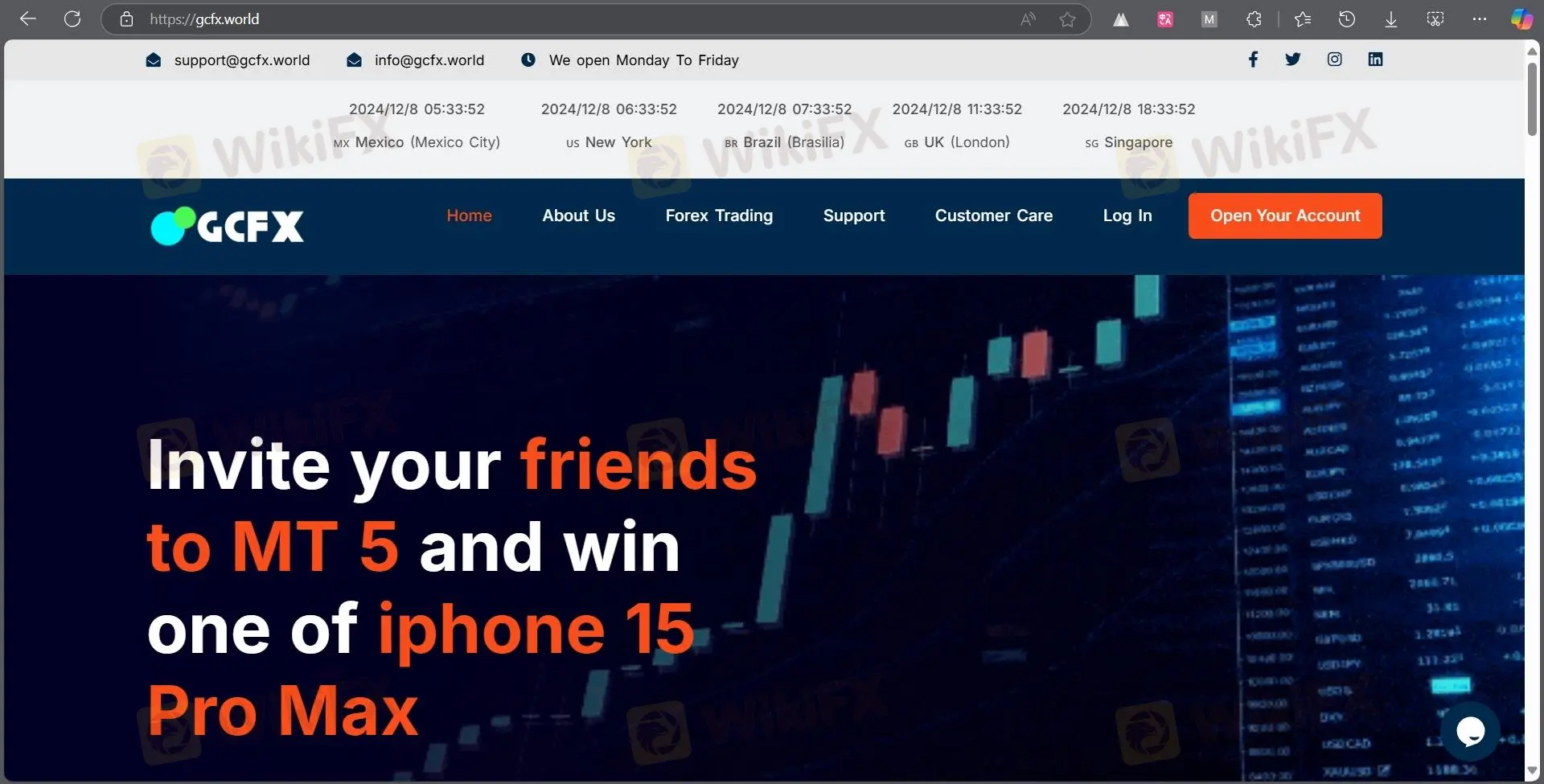 GCFX's homepage