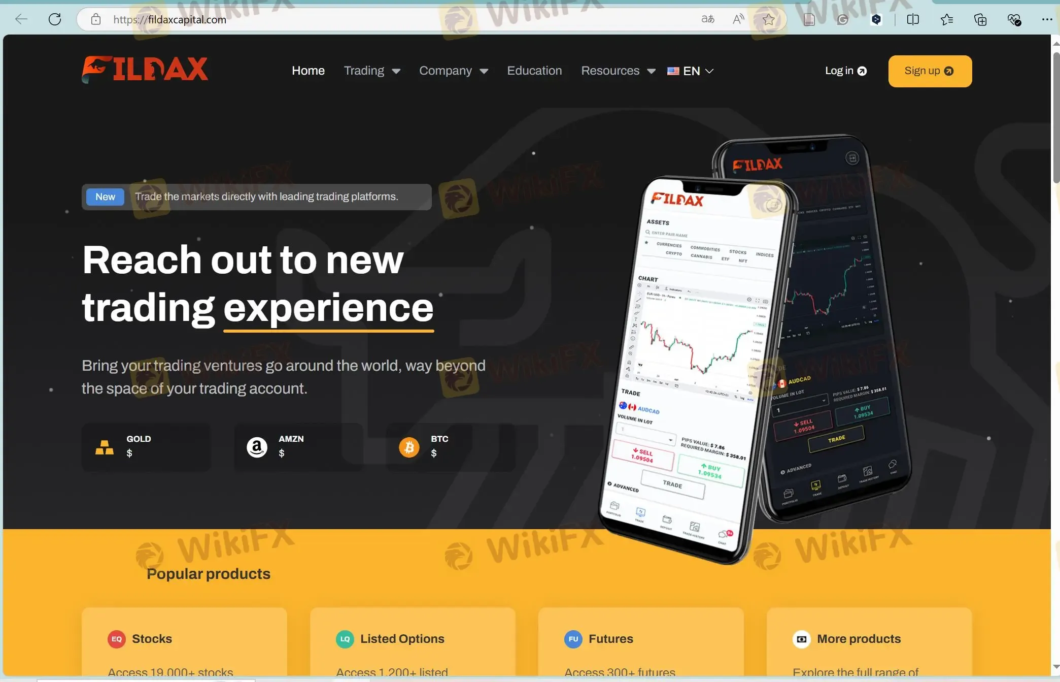 Fildax Capital's homepage
