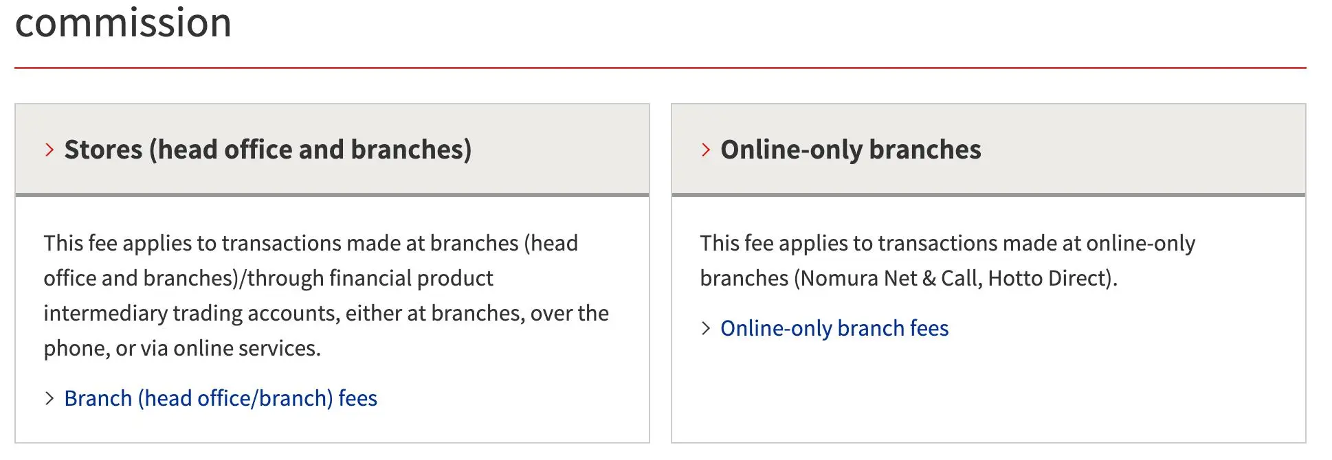 NOMURA Gebühren NOMURA Gebühren