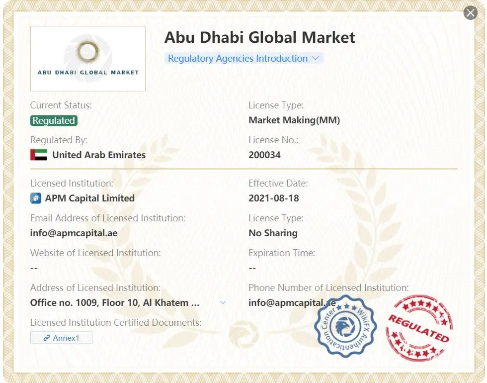 هل APM Capital شرعي؟ هل APM Capital شرعي؟