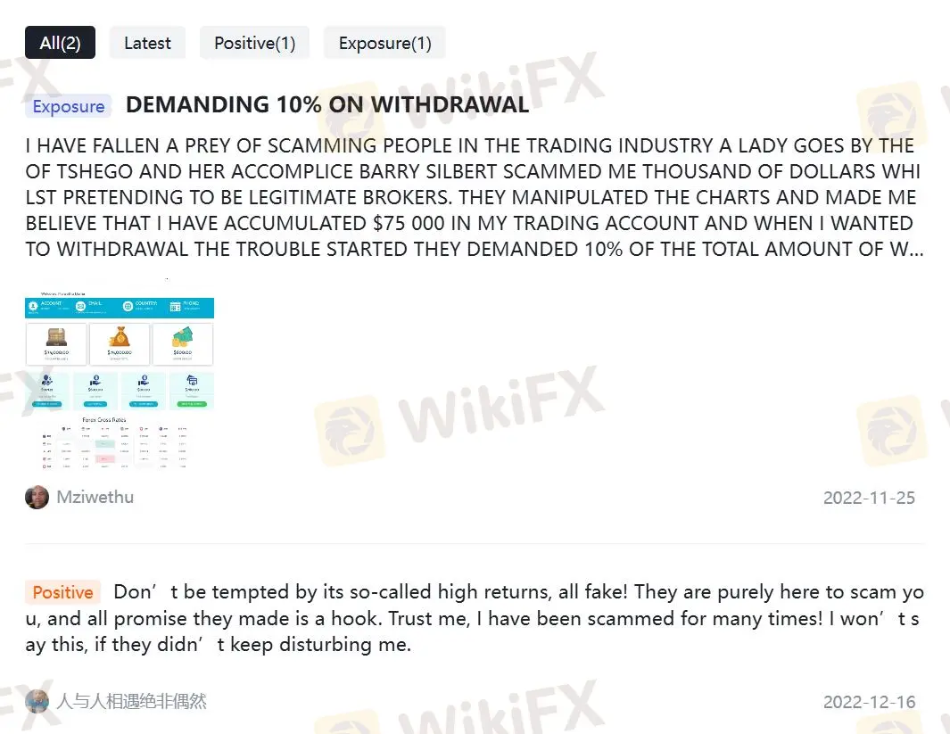 Avaliações Negativas sobre Springtime Global Trade no WikiFX