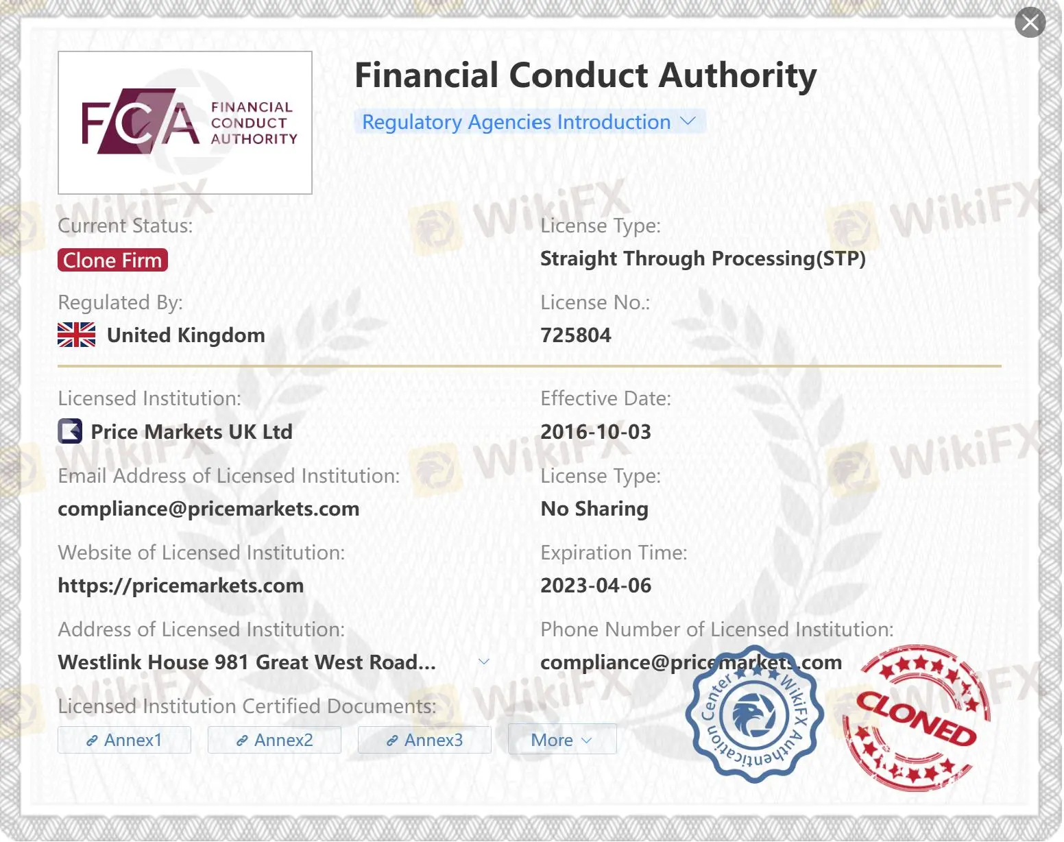 Clone FCA license