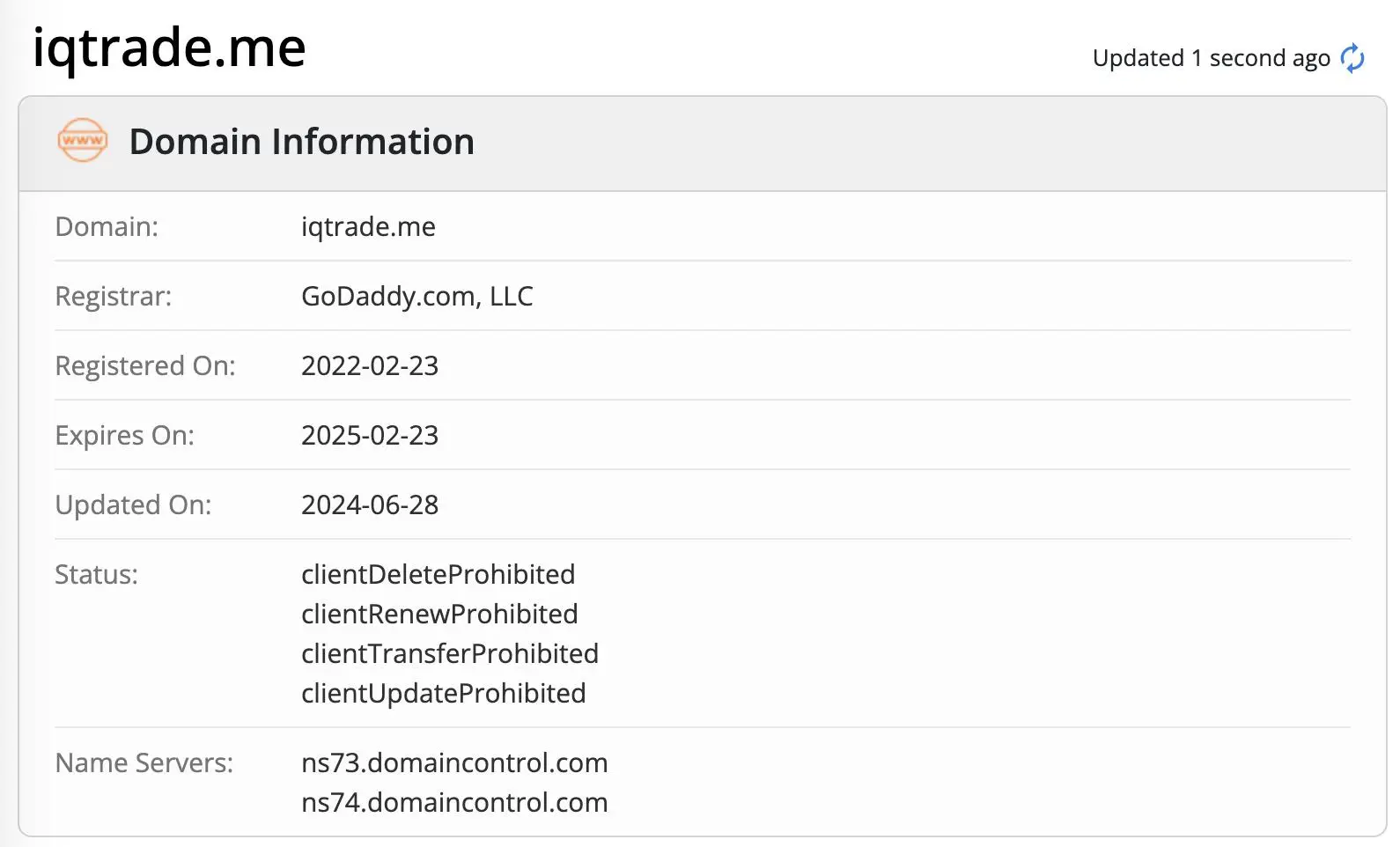 Domain information