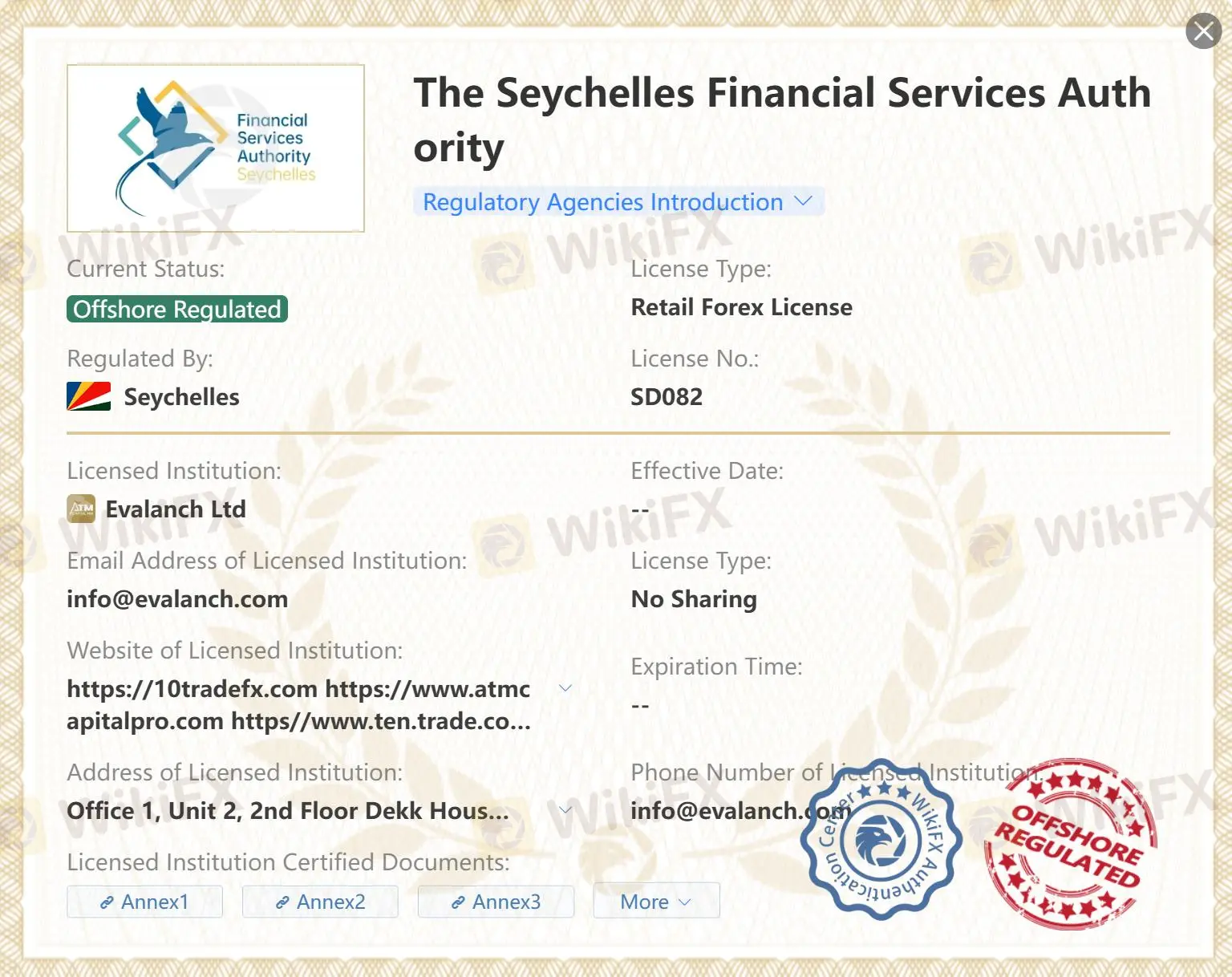 Offshore reguliert von FSA Offshore reguliert von FSA