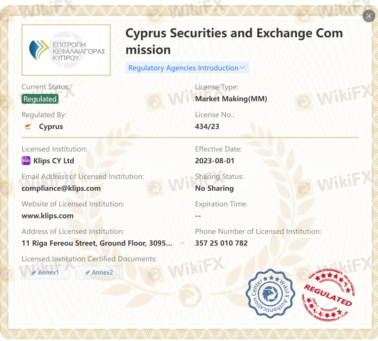 Regulated by CySEC
