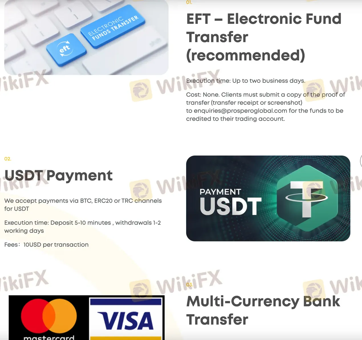 Deposit and Withdrawal