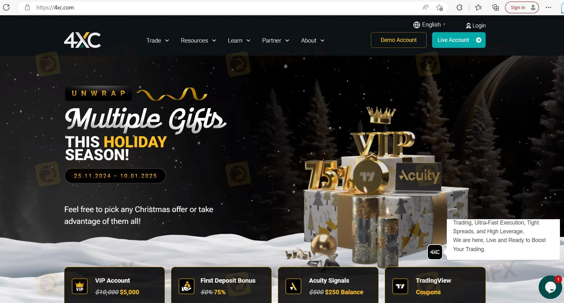 4XC's homepage