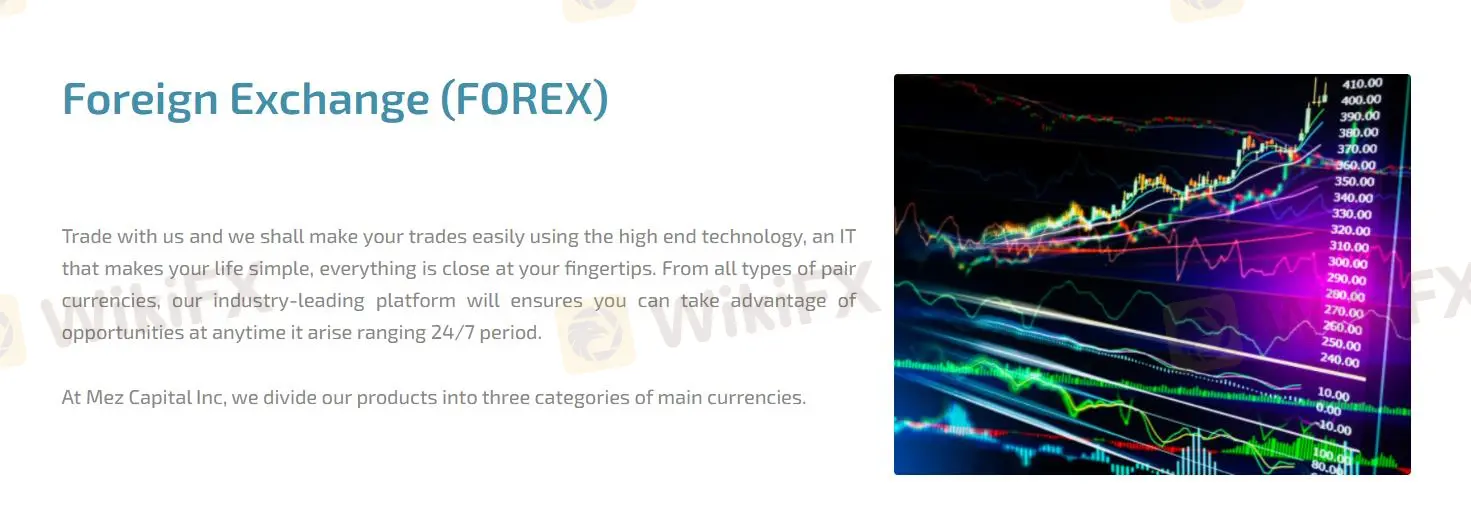 Que puis-je trader sur Mez Capital ?