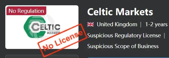 Celtic Markets 是否合法？
