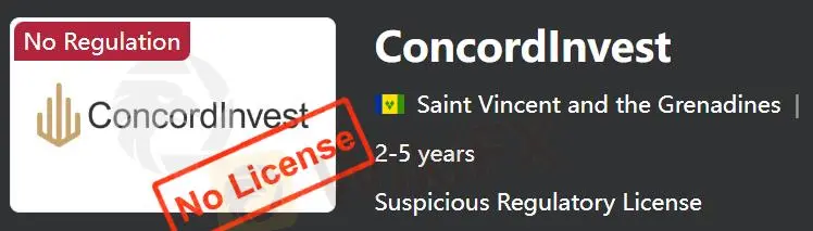 ConcordInvest是否合法？