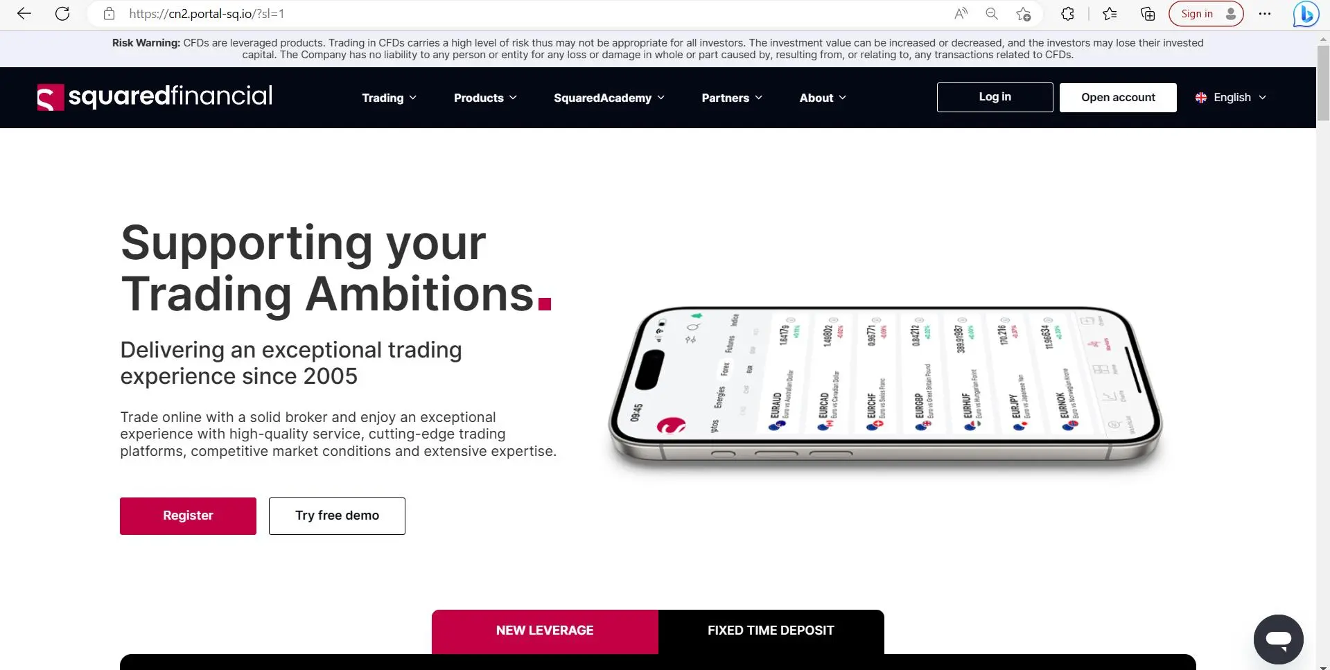 SquaredFinancial's homepage SquaredFinancial's homepage
