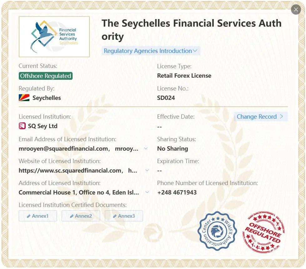 Offshore regulated by FSA Offshore regulated by FSA