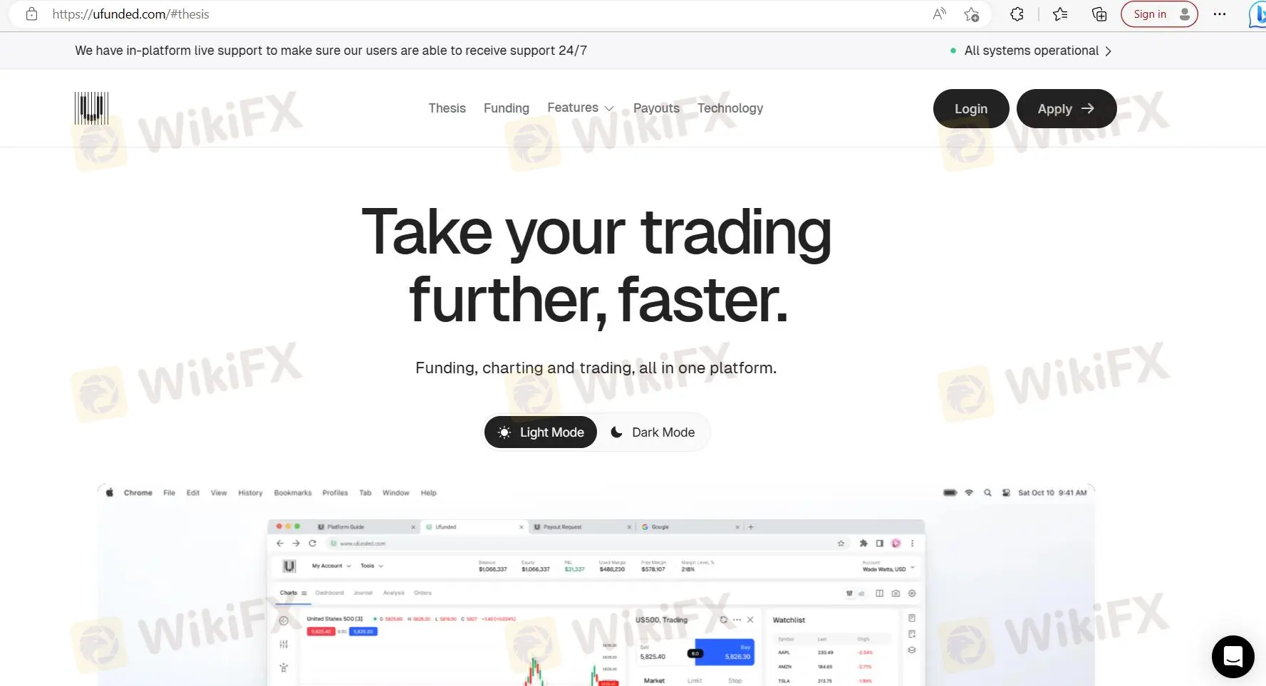 Ufunded.com's homepage