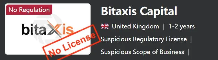 Apakah Bitaxis Capital Legal?