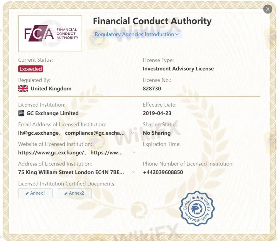 Exceeded FCA license