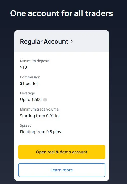 Account feature