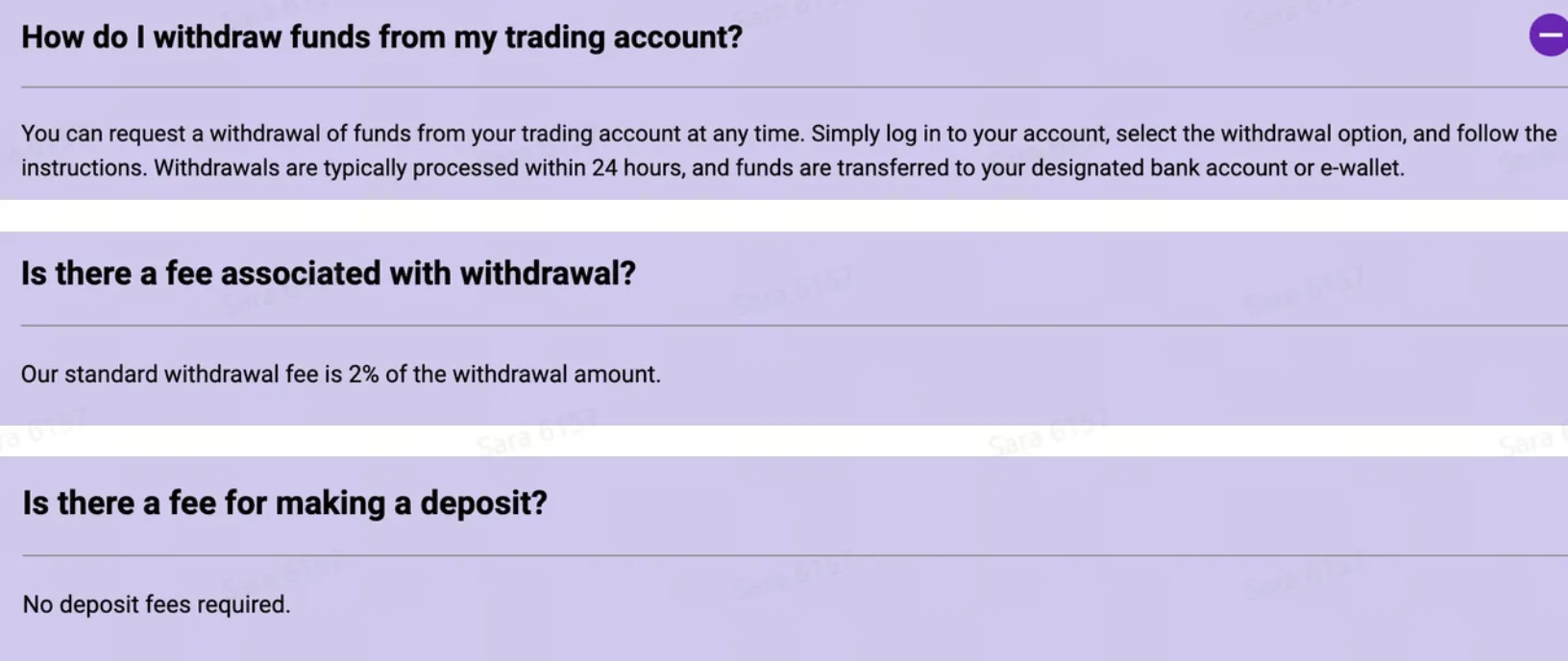 Deposit and Withdrawal FAQs Deposit and Withdrawal FAQs