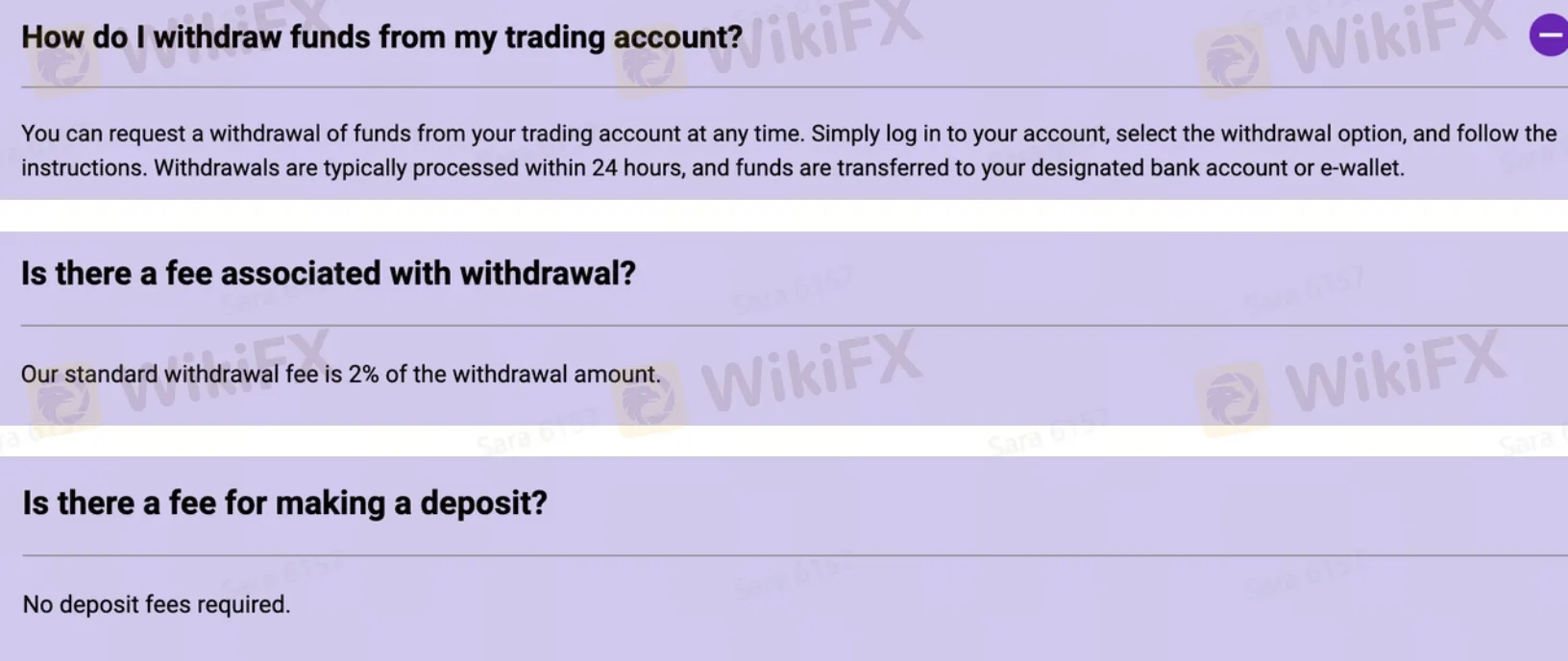 Deposit and Withdrawal FAQs Deposit and Withdrawal FAQs