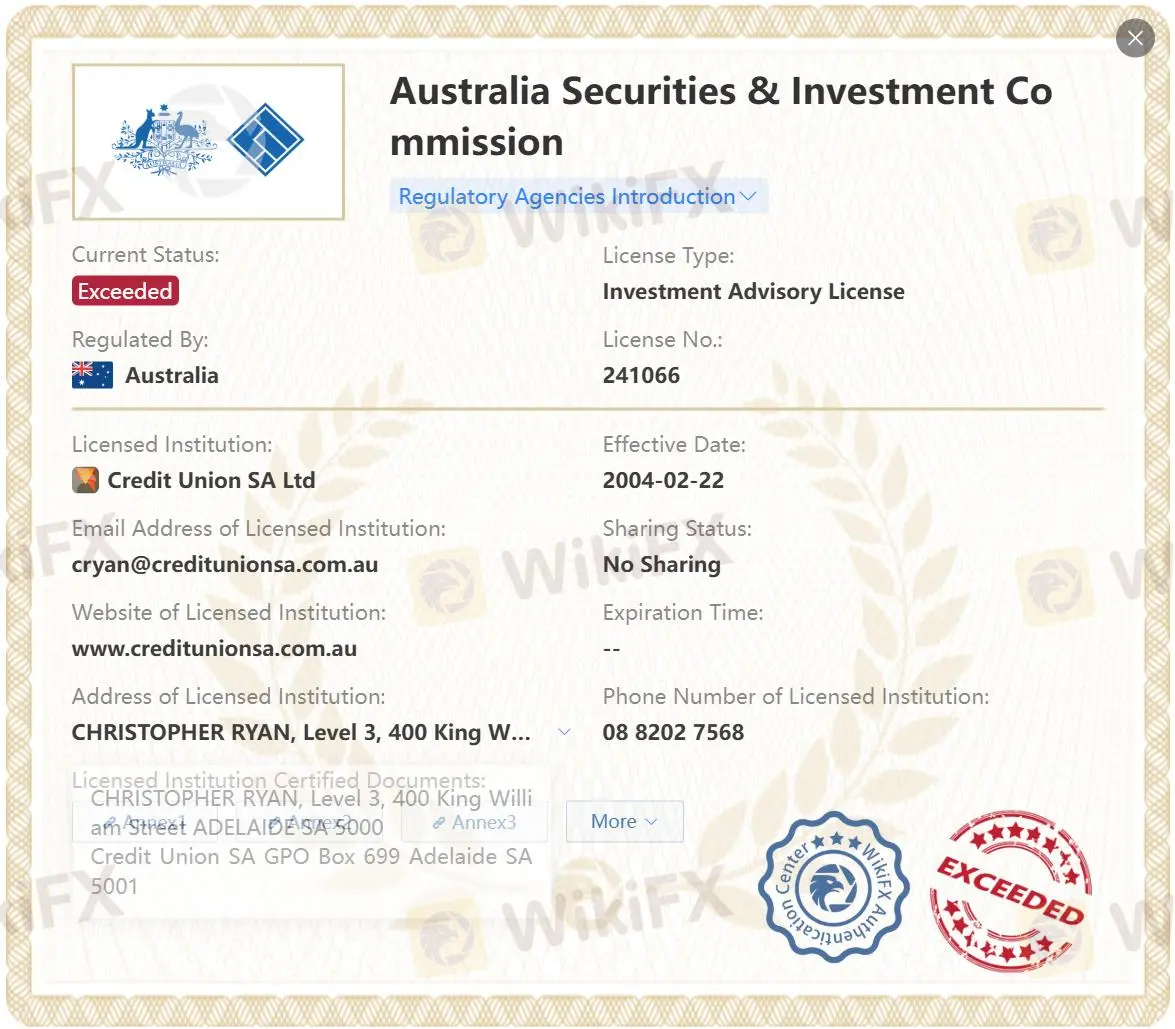 Легитимность Credit Union SA