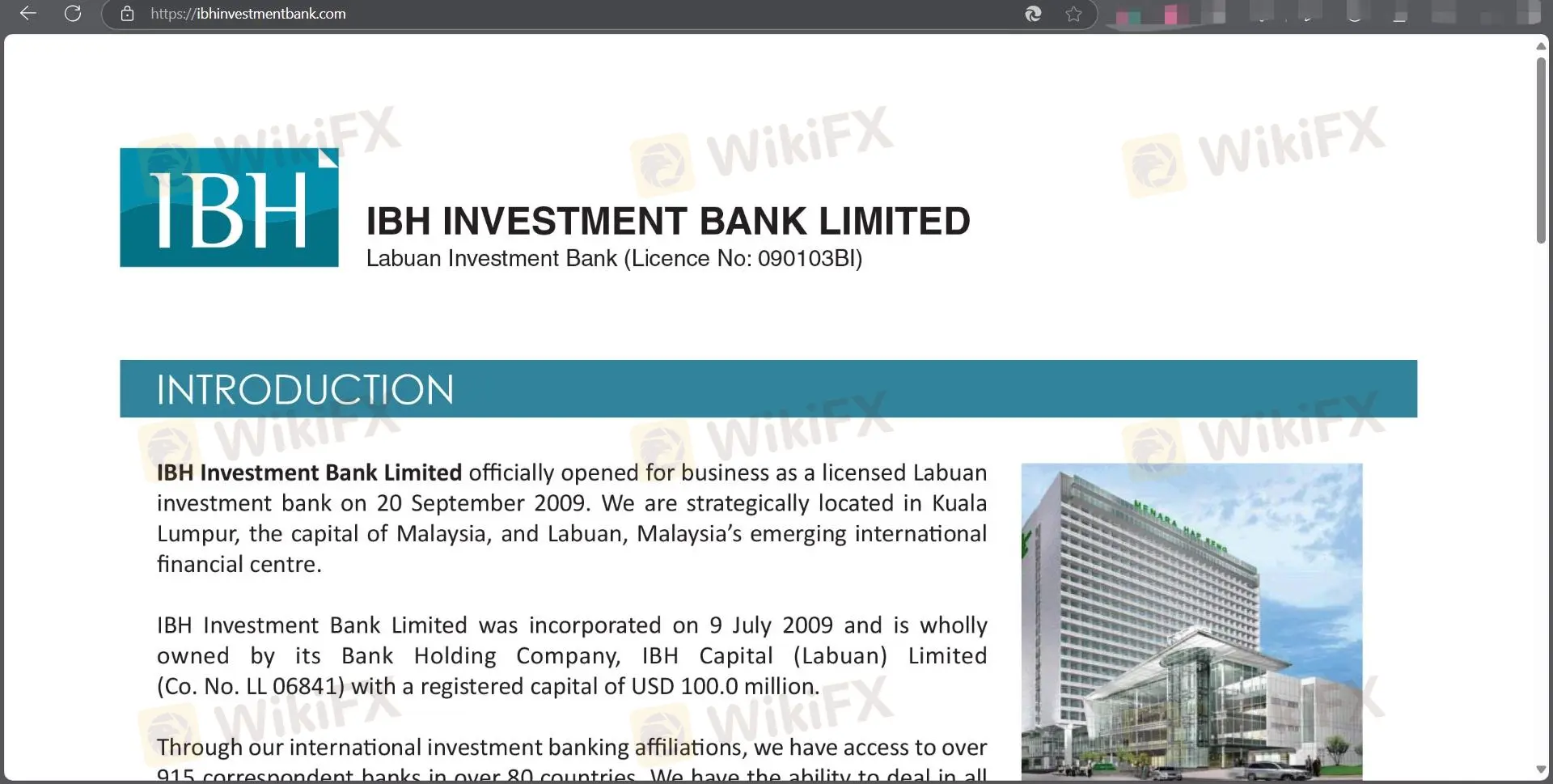 IBH's homepage