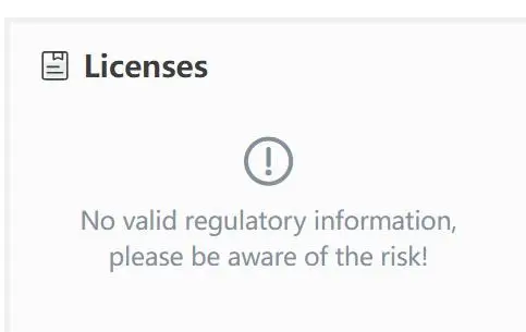 No license No license