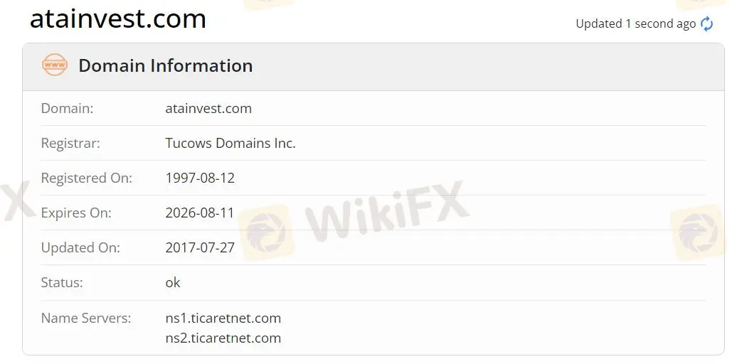 Información de dominio