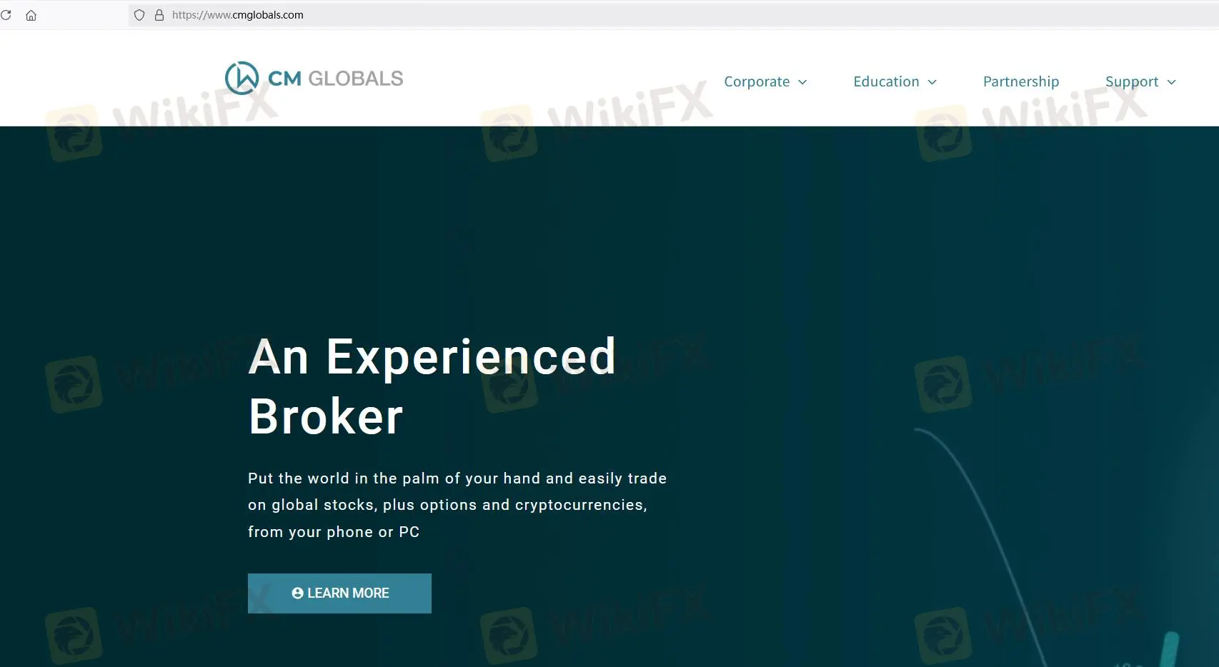 CM Global's homepage