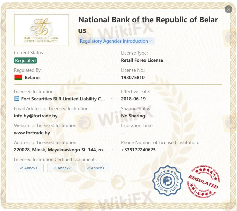 Réglementé par NBRB