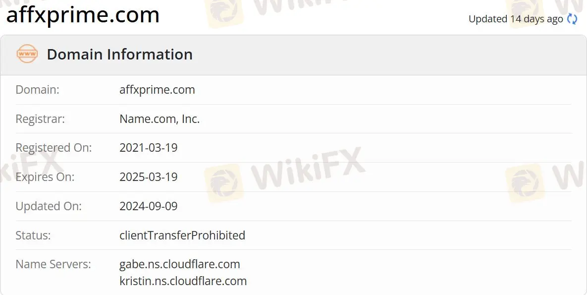 Informations de domaine