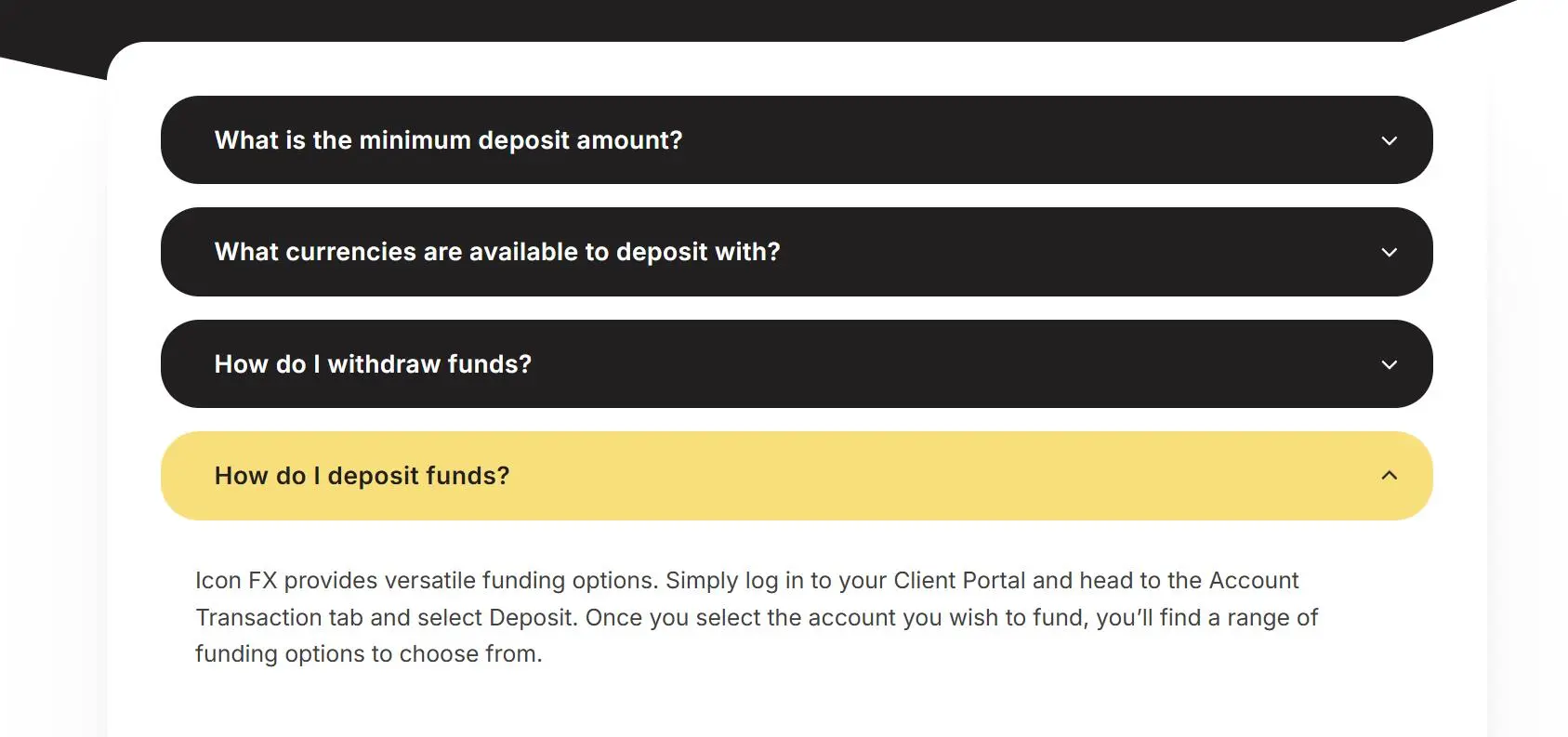 Deposit and Withdrawal FAQs Deposit and Withdrawal FAQs