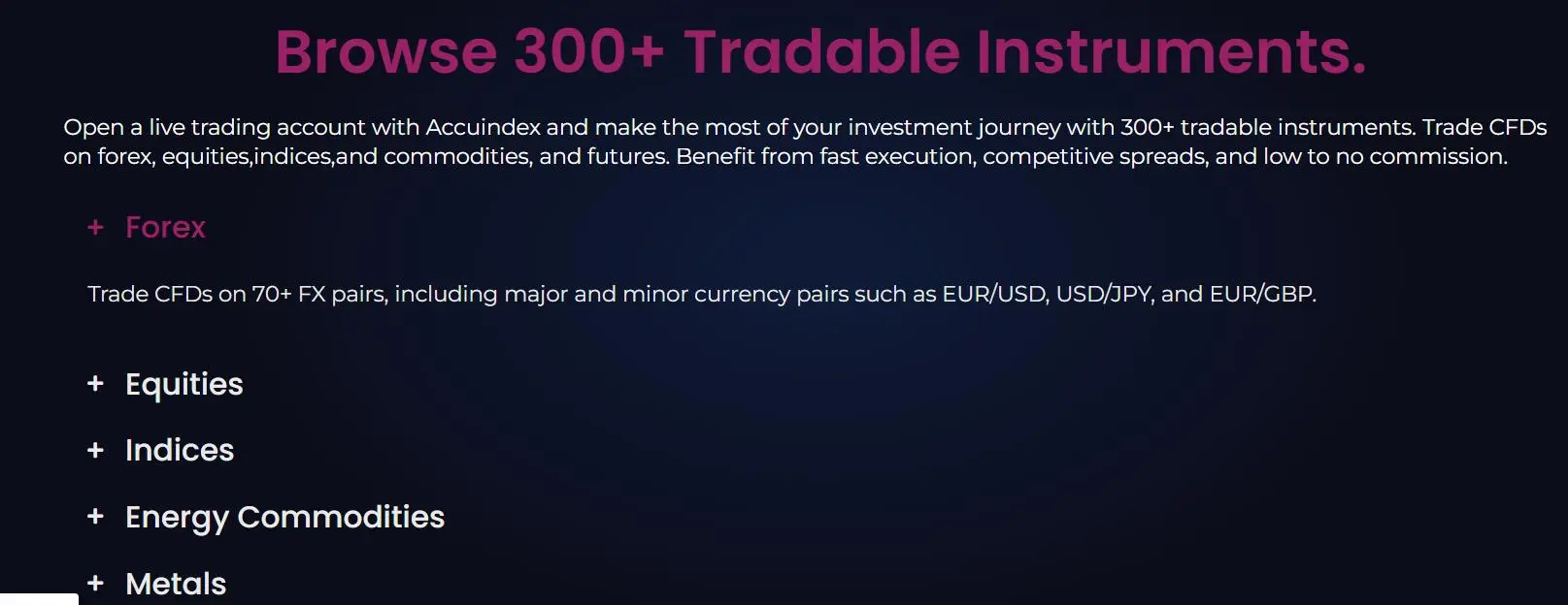Ano ang Maaari Kong I-trade sa AccuIndex? Ano ang Maaari Kong I-trade sa AccuIndex?