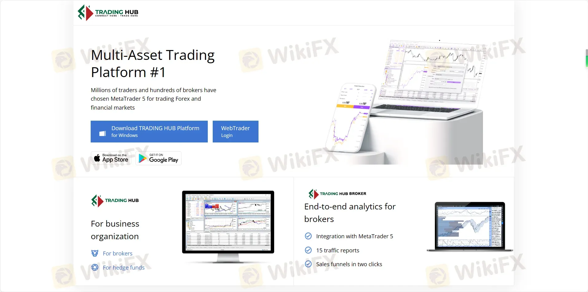 Trading Hub's homepage Trading Hub's homepage